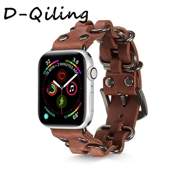 

D-Qiling Punk style Weave for Apple iwatch band series 1, 2, 3, 4, 5 for iwatch band 38mm, 42mm, 40mm, 44mm