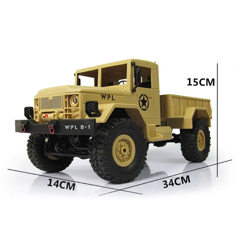 WPL B14 RC автомобиль 1/16 Рок Гусеничный внедорожник 4WD 2,4G военный грузовик автомобиль забавная игрушка