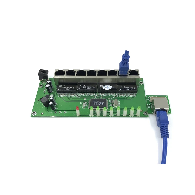 4-Transfer module OEM Прямая с фабрики мини Быстрая зарядка 10/100 Мбит/с 8-портовый Ethernet сетевой переключатель концентратора доска двухслойная модель 2 rj45 1* 8pin головкой порт - Цвет: 4-Transfer module