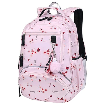 

Large School Bag Cute Student School Backpack Printed Waterproof Backpack Primary School Book Bags for Teenage Girls Kids