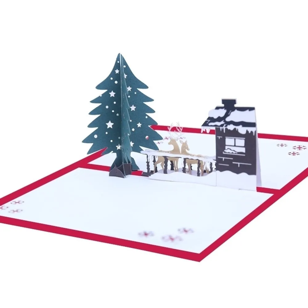 3D всплывающие Открытки День Святого Валентина любовник с днем рождения Рождество юбилей поздравительные открытки креативный подарок праздник счастливый год продукты