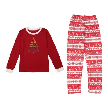 

New Xmas Moose Fairy Christmas Family Pajamas Set Adult Kids Sleepwear Nightwear Pjs Photgraphy Letter Printed Prop Clothing Hot