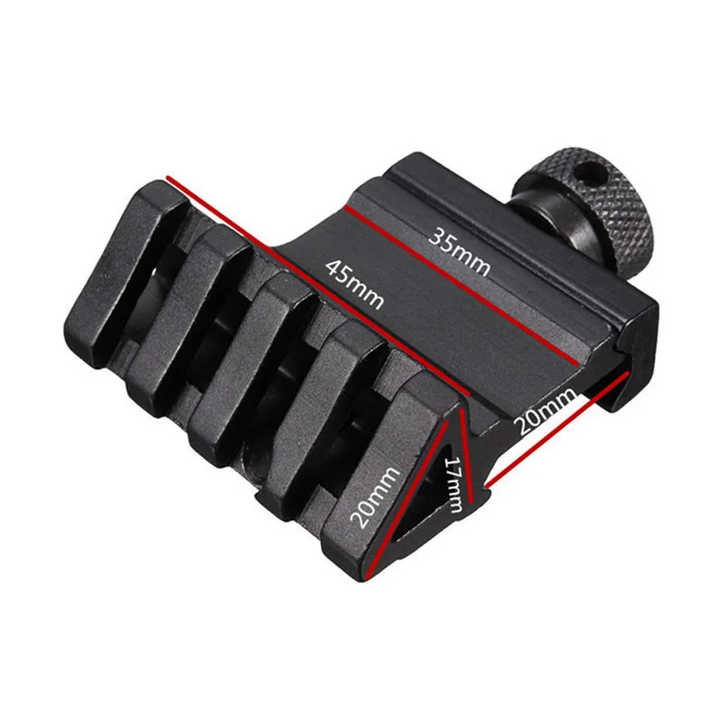 45 Degree Offset Weaver Mount Rail Airsoft Rifle 4 Slot Rail 20mm Quick Release