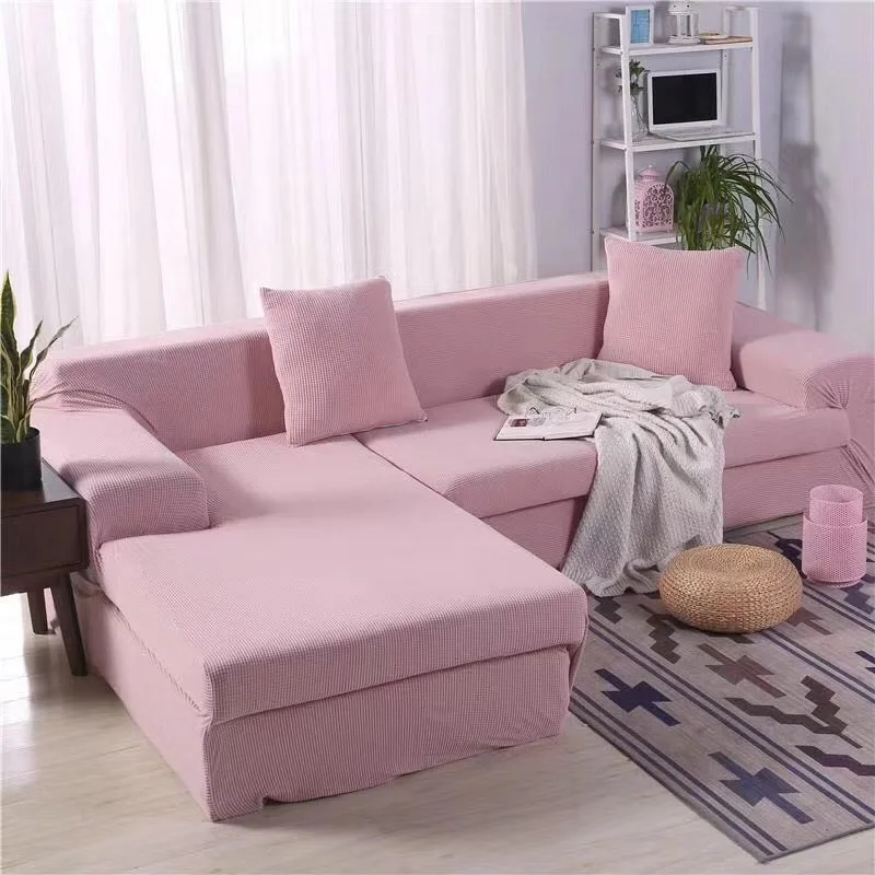 

Elastic Sofa Cover Solid Color For Living Room Sofa Slipcover Couch Cover 1/2/3/4 Seater Corner Sofa Slipcovers