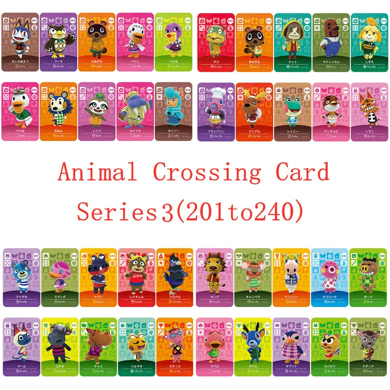 Карта для перекрещивания животных серии 3 NS (201 240) карта Amiibo работает в английской