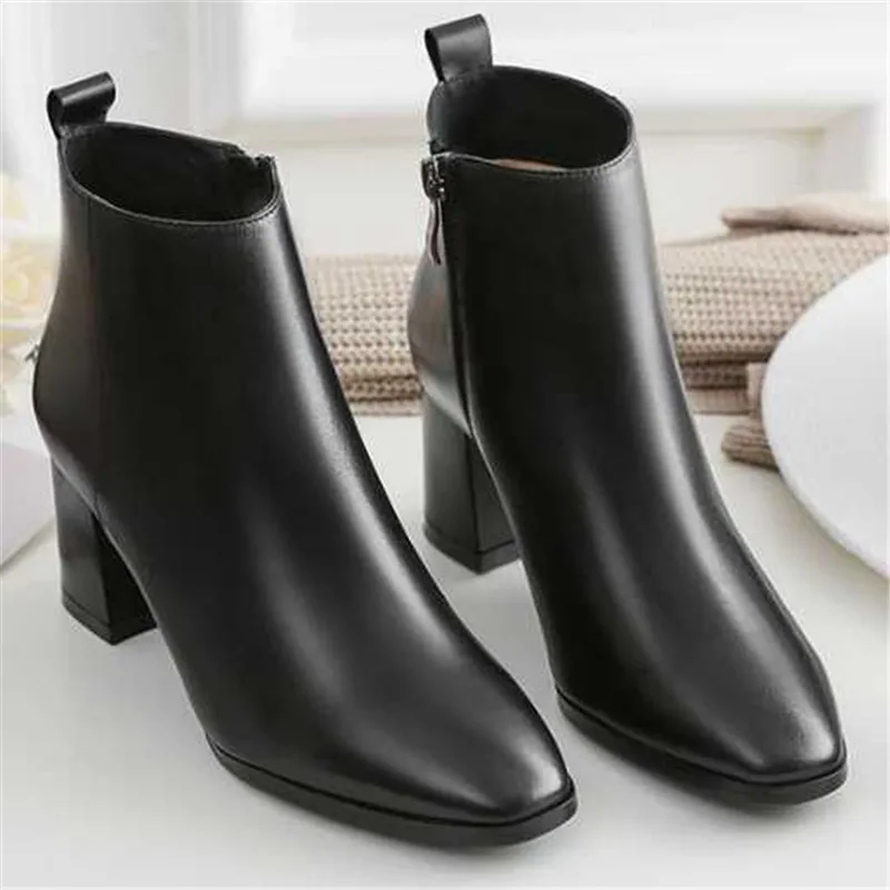new ayemiland woman Fashion Thick heel shallow mouth high-heeled shoes