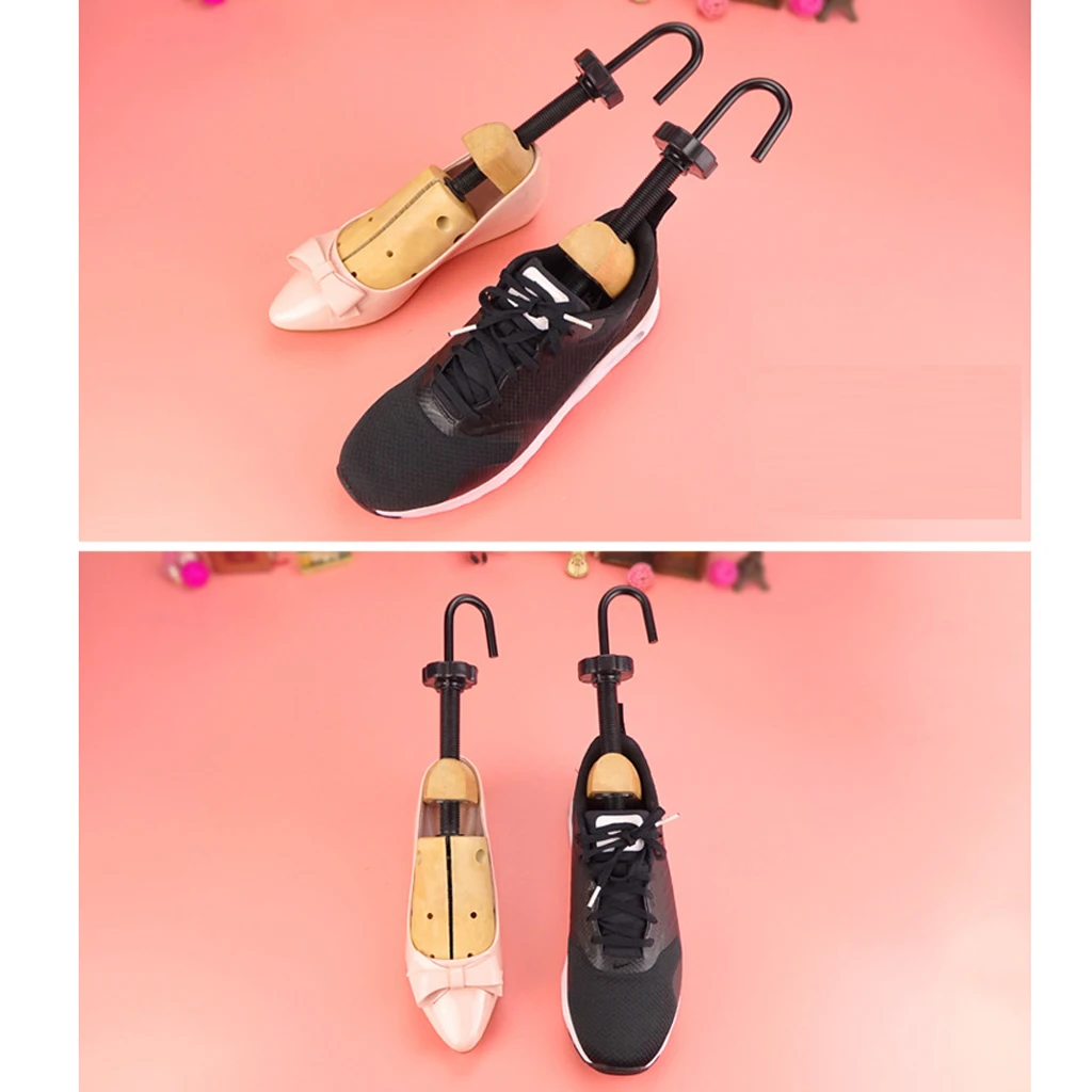 Unisex Cedar Wooden Boots Shoes Tree Stretcher Shaper Keeper Adjustable 2 Way