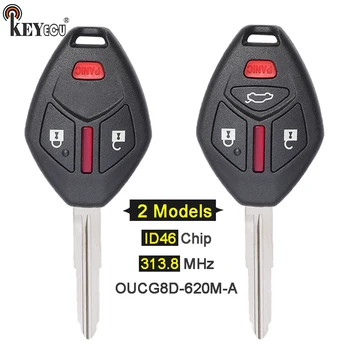 Keyforkess 313.8MHz ID46 Chip OUCG8D-620M-A sostituzione 3 1 4 pulsanti chiave remota portachiavi vuoto per Mitsubishi Eclipse Galant Endeavor
