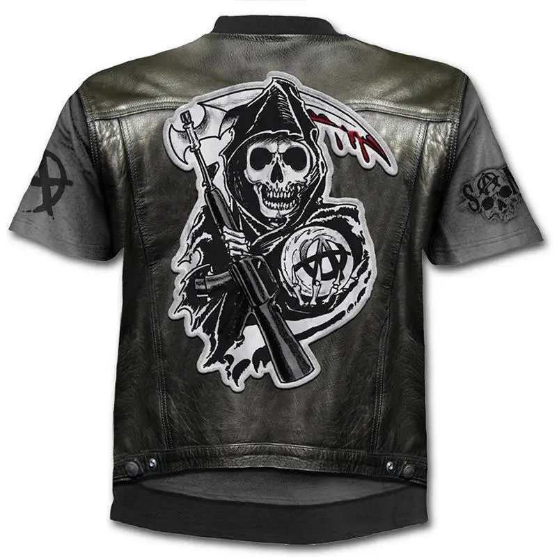 Hff0a94ed04d84b01a028f1aaf6a74a3cg - Fake Jacket Skull Print T-Shirt