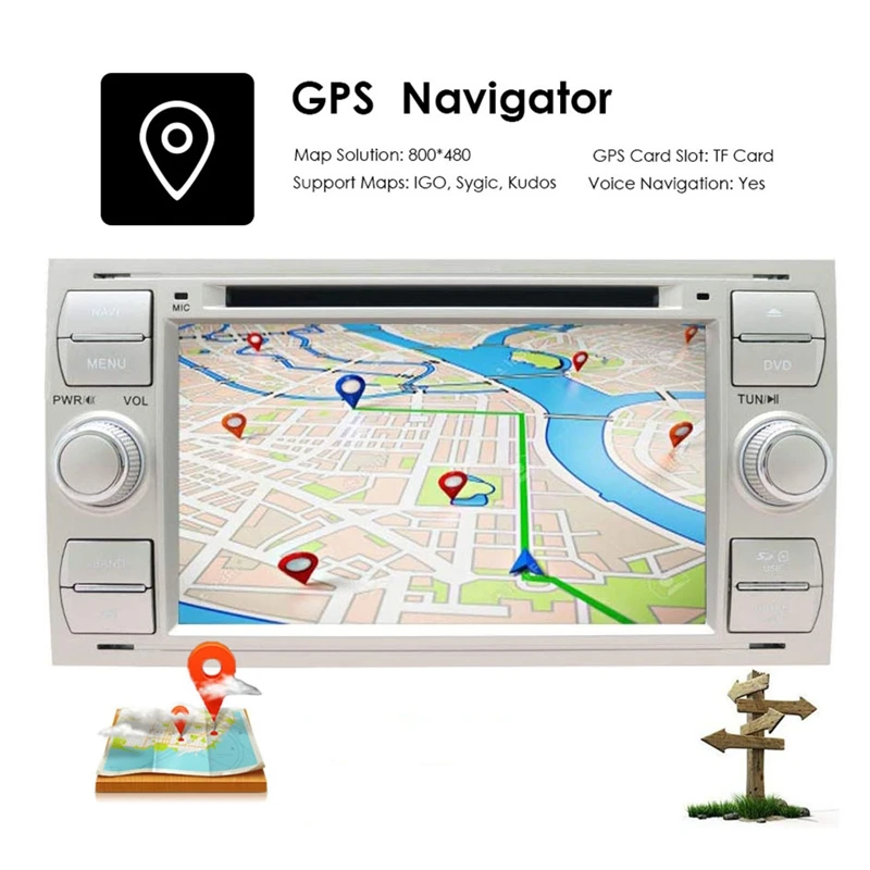 7 дюймов Android 8,1 2+ 32G gps навигация 2 DIN автомобильный DVD радио плеер для Ford Mondeo Focus C-MAX Galaxy Fiesta форма Fusion