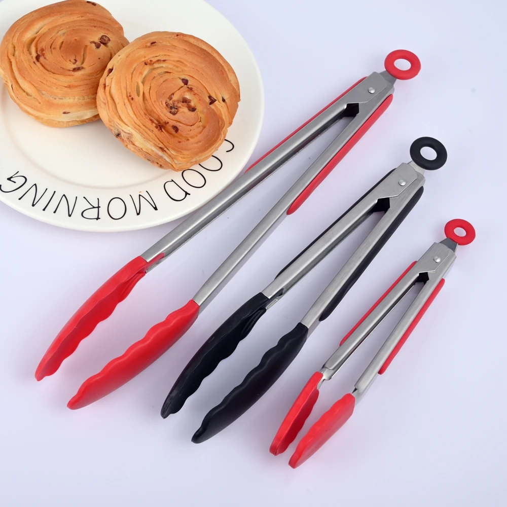 Tools-Gadgets Barbecue-Clip-Clamp Salad Bbq-Grilling-Tong Non-Stick Kitchen Cooking Stainless-Steel