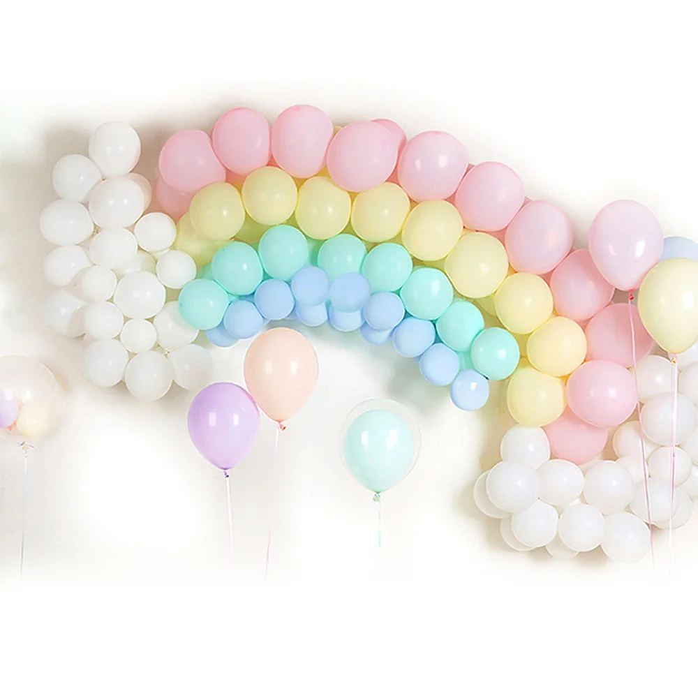 

100pcs/lot 10 Inch 2.2gRound Latex Helium Marcaron Color Balloons Arch Thickening Wedding Birthday Party Decoration