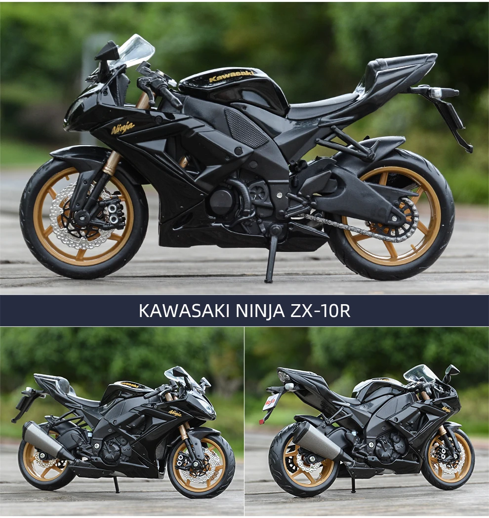 Maisto 1:12 Kawasaki Ninja ZX-10R черный литой Сплав модель мотоцикла Игрушка