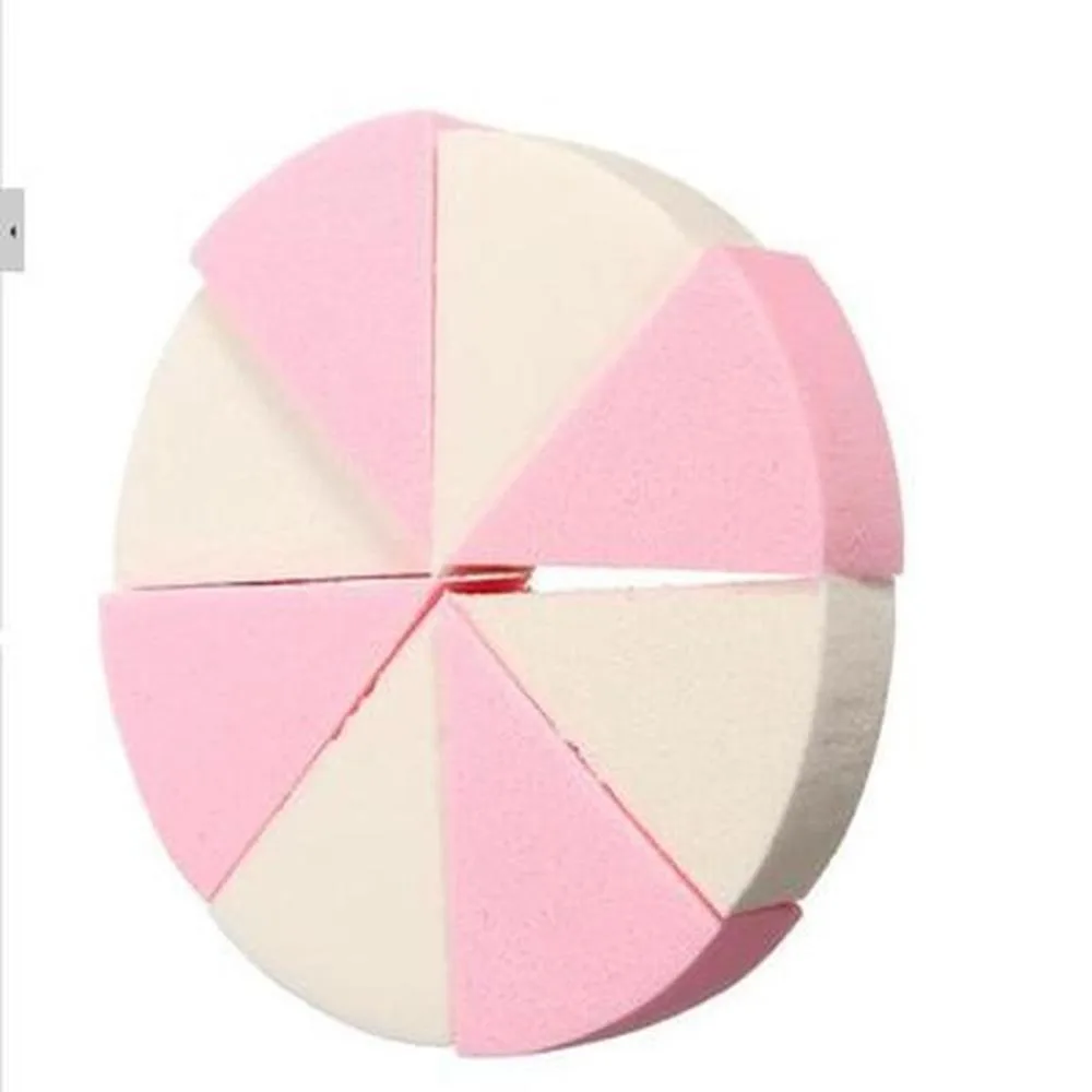 8Pcs Lot Triangle Shaped Candy Color Soft Magic Face Cleaning Pad Cosmetic Puff Cleansing Sponge Wash 4