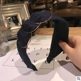 2 30 шт./Партия DIY мульти простые ткани золотой круг крест повязка на голову Сращивание широкая повязка для волос Инструменты для укладки аксессуар HA906 - Цвет: 2