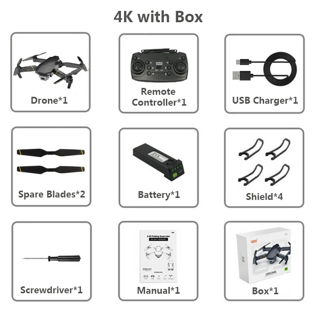 GD89 складной Дрон с камерой HD 1080 P/480 P RC Квадрокоптер Wi-Fi FPV gps Радиоуправляемый вертолет с режимом головы высокой фиксации детская игрушка# E - Цвет: 4K Camera