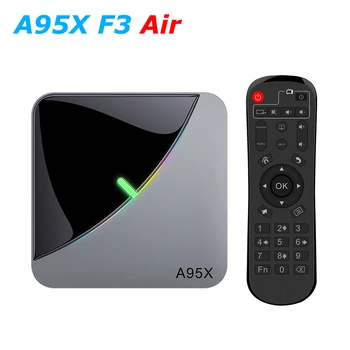 

A95X F3 AIR RGB LED Amlogic S905X3 Smart Android 9.0 TV BOX 4GB RAM 32GB 64GB ROM wifi Bluetooth 4K UHD Set Top Box 2GB 16GB