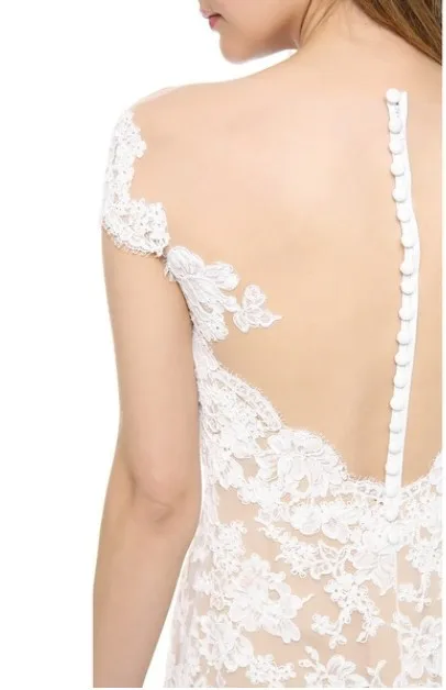 vestido de noiva сексуальное свадебное платье с открытой спиной и коротким рукавом Новое модное романтическое свадебное платье