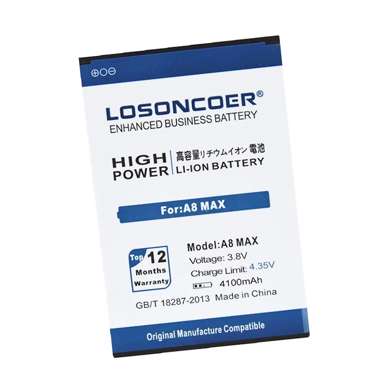LOSONCOER 4100mAh A8 MAX для Blackview A8 Max батарея мобильного телефона+ быстрое прибытие