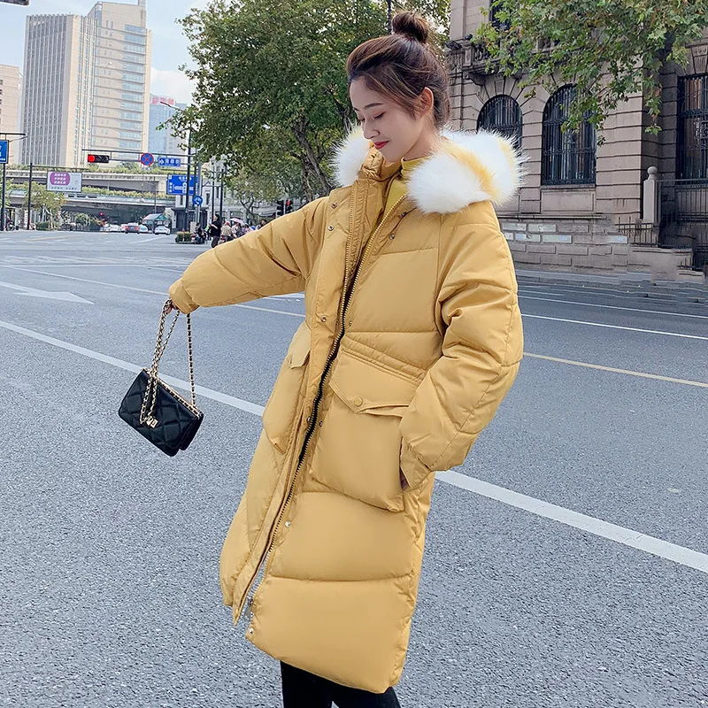 

Photo Shoot 2019 Winter New Style WOMEN'S Dress Korean-style Loose-Fit INS down Jacket Cotton-padded Clothes Mid-length Cotton-p