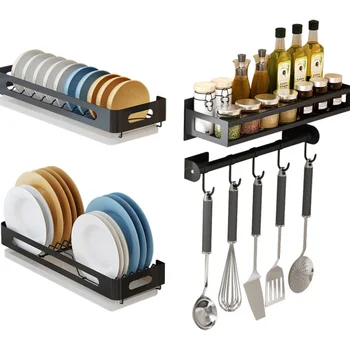 

Non Perforated Chopsticks Knife Holder Kitchen Wall Hanging Household Storage Rack