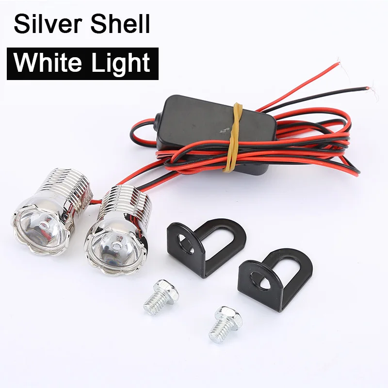 

motorcycle styling Waterproof Flashing Eagle Eyes bulbs 22mm 12V DRL Led night Strobe Lights Spotlight Warning lights