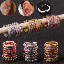 Быстро раскупаемый 1 шт. 6 мм/8 мм/10 мм хирургические Сталь Красочные Cz Хооп Серьги, Надеваемые На ушной хрящ спираль Козелка Daith раковины Rook мягкое ухо пирсинг ювелирные изделия