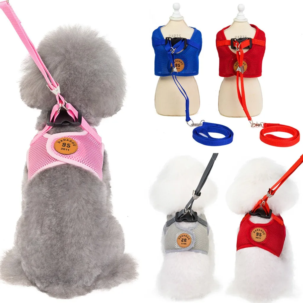 Fashion Spring Summer Pet Dogs Vest Type Traction Tope Mesh Chest Strap Dog For Outdoor Jul#29 | Дом и сад