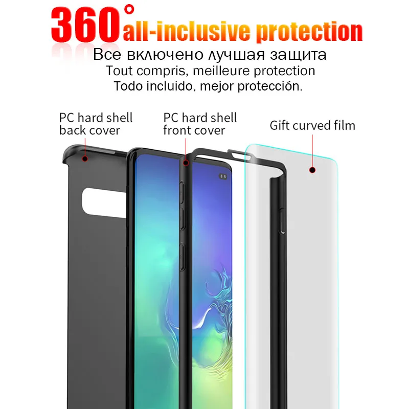 360 противоударный чехол на сумка для samsung самсунг Galaxy Note 8 9 10 плюс защитный S10 Lite 5G S9
