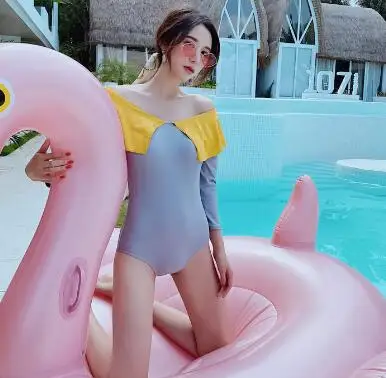 Женский купальник, сдельный бикини,, купальник для девушек, Mayo Maillot De Bain Femme размера плюс, монокини, купальник для купания - Цвет: Серый