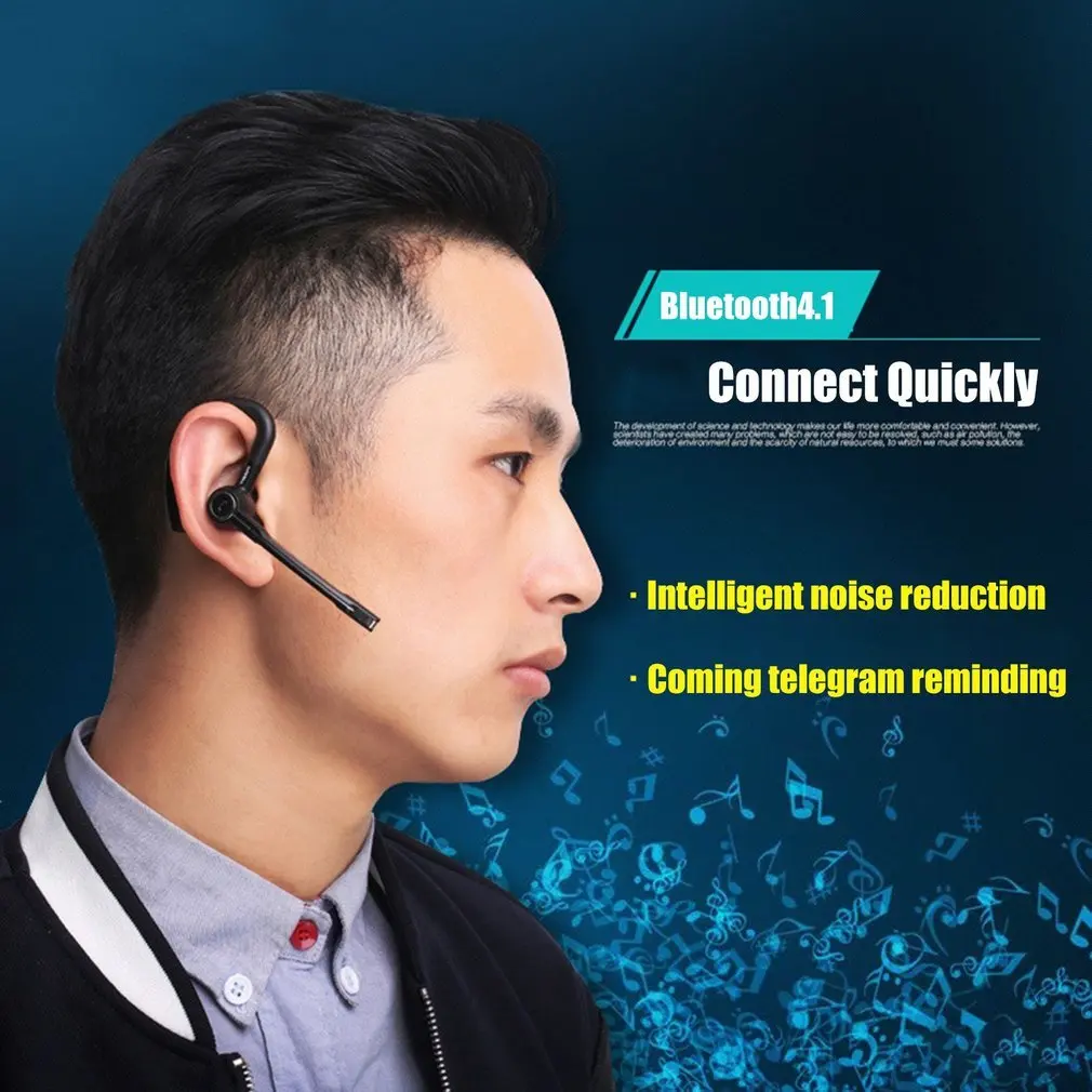 2018 V8S Business Bluetooth Headset Wireless Earphone Car Bluetooth Hands free Microphone CSR 8615 Chips Stereo Music Headset