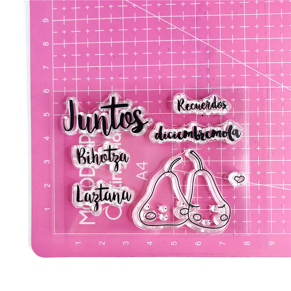 8*6 новые испанские прозрачные штампы/печать для DIY скрапбукинга/Bullet Journal Carft резиновый штамп фотоальбом для изготовления открыток