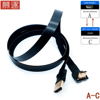 

FPV mini HDMI male to HDMI male Adapter 5cm-100cm FPC Ribbon Flat HDMI Cable Pitch 20pin Plug Connector