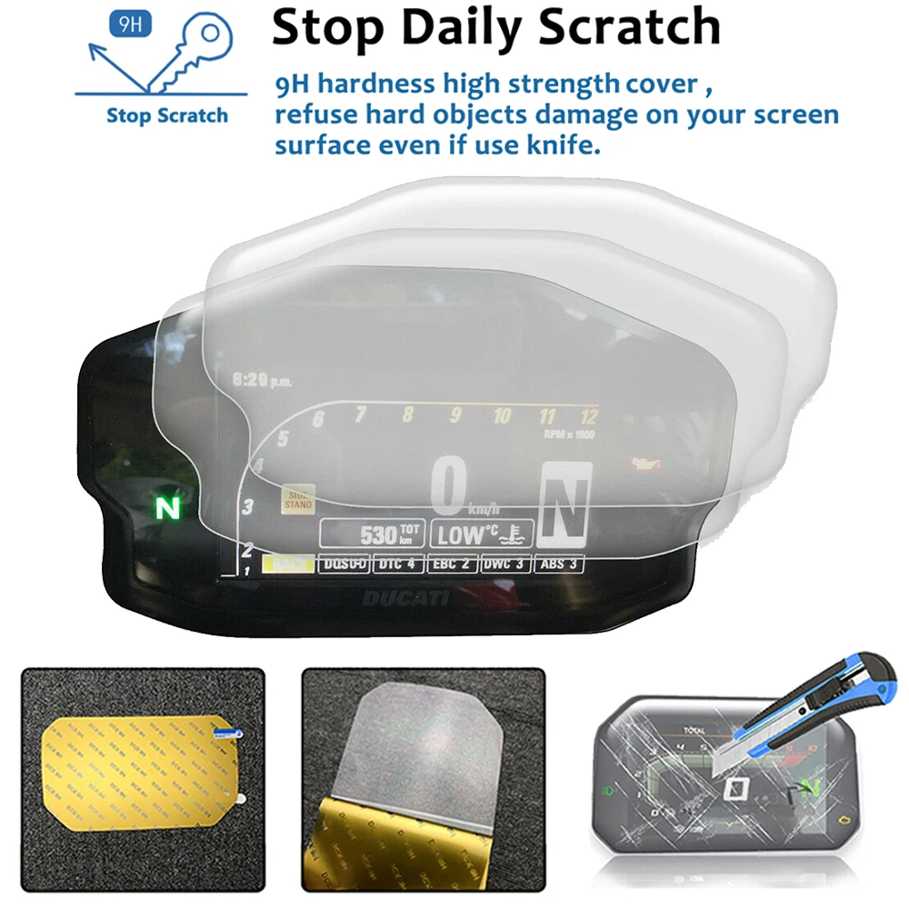 Motorcycle Cluster Scratch Protection Film Screen Protector for Ducati Panigale 899 Panigale 959 1199 1299