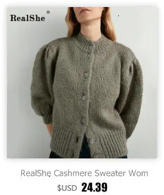 RealShe Autumn Sweater Women V-Neck Long Sleeve Sweater Dress Women Elegant Fall Sweaters for Women Autumn Sweaters Ladies