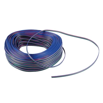 

Promotion! 4 PIN RGB Extension Connector 4 Wire Cable Cord 3528/5050 RGB LED Strip Light Meter:100M