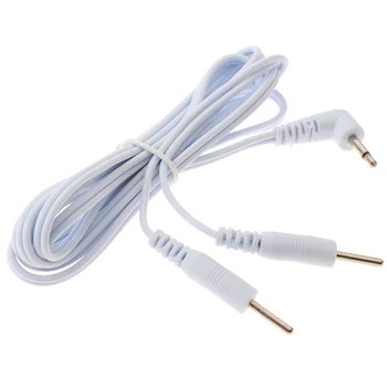 

1PCS 2 Way Electrotherapy Electrode Lead Wires Cable For Connection Massage Stimulator 1.2M
