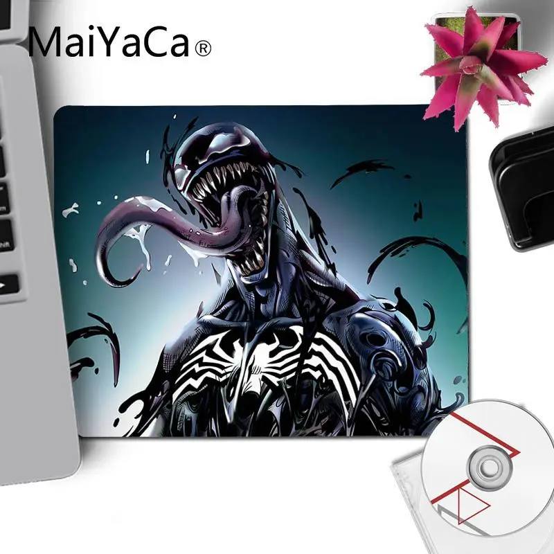 No LockEdge 25x29cm MaiYaCa venom офисные мыши геймер мягкий коврик для мыши Противоскользящий прочный силиконовый компьютерный коврик - Цвет: No LockEdge 25x29cm