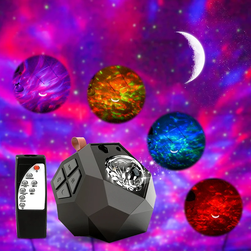 

Galaxy Starry Sky Projection Atmosphere Light Bluetooth Music Rhythm Starry Sky Water Ripple Laser Projection Light Bedroom