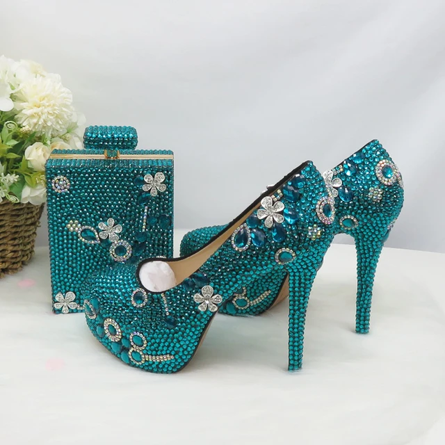 Teal and Pink Cake Heels - Shoe Bakery
