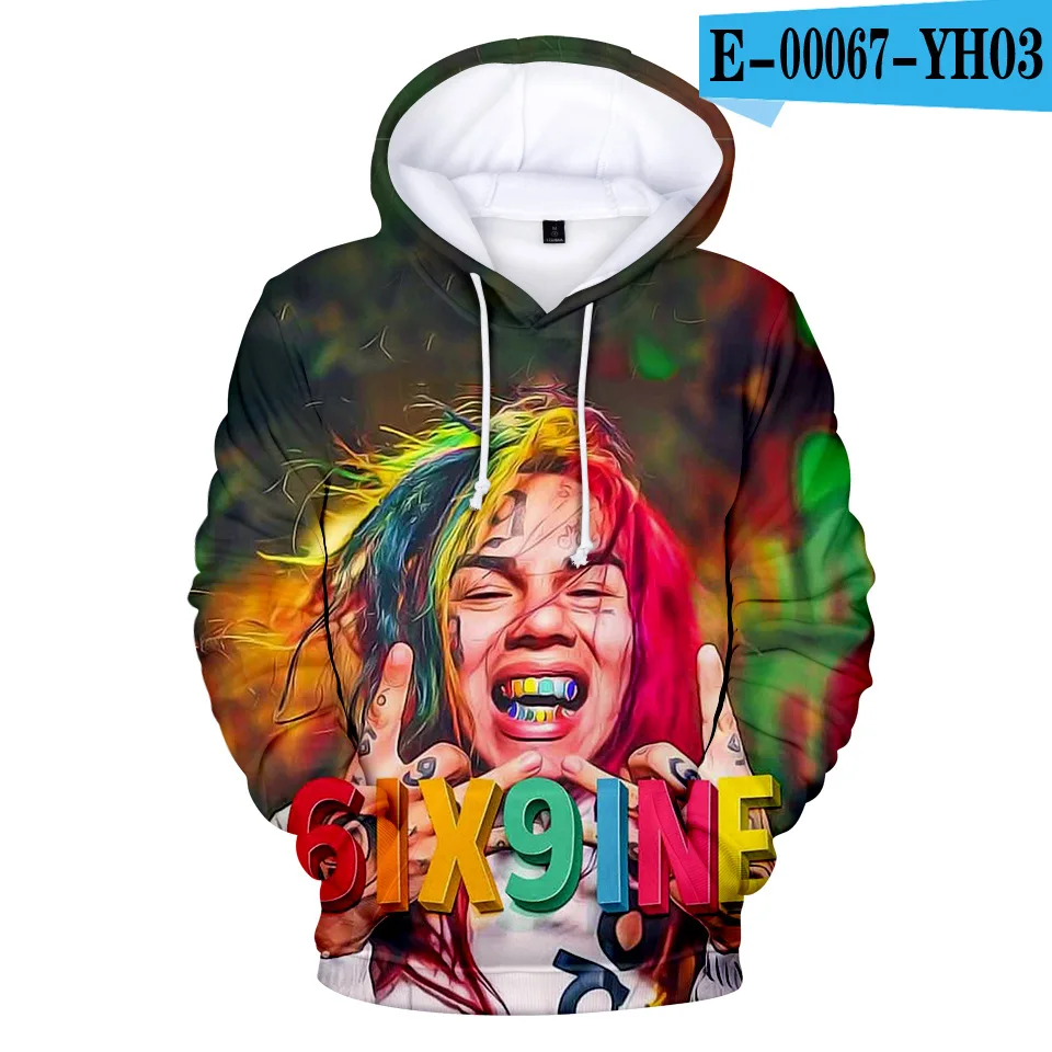 Rapper tekasti69 6ix9ine Tekashi 69 3D принт Женская/мужская толстовка с капюшоном Dragon Ball Harajuku Повседневный пуловер с капюшоном куртка одежда - Цвет: 013
