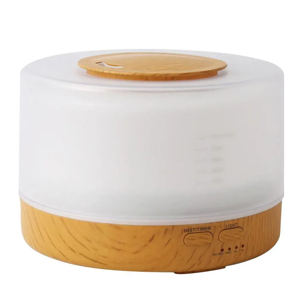 

500ML Ultrasonic Air Humidifier Aroma Essential Oil Diffuser Home Humidifier Mist Fogger Maker LED Night Light Home Office Wood