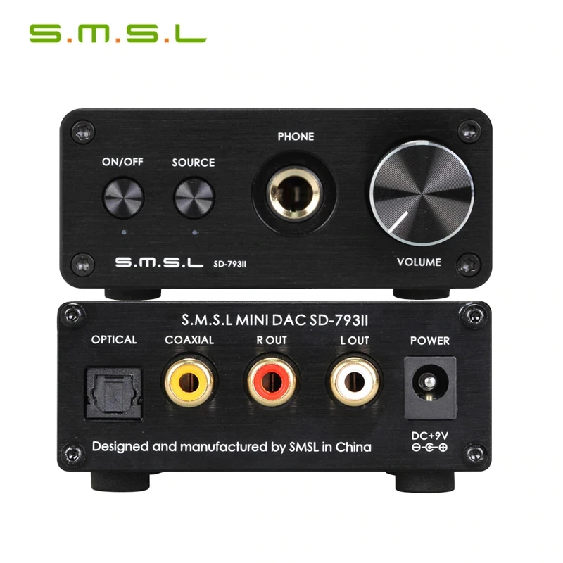 Цифровой аудио декодер SMSL усилитель для наушников PCM1793 DIR9001 DAC|Цифро-аналоговые