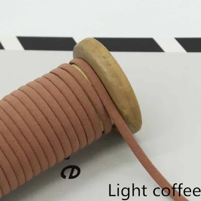 Meetee 23 ярдов 5 мм веревка эластичная лента плечевой ремень для волос детское кольцо обувь DIY аксессуары ручной работы BD393 - Цвет: Light coffee