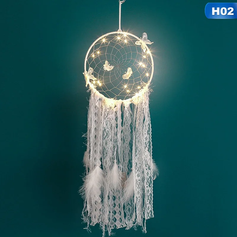 65cm Dream Catcher With LED Lighting Girl Room Bell Bedroom Romantic Hanging Decoration Dreamcatcher