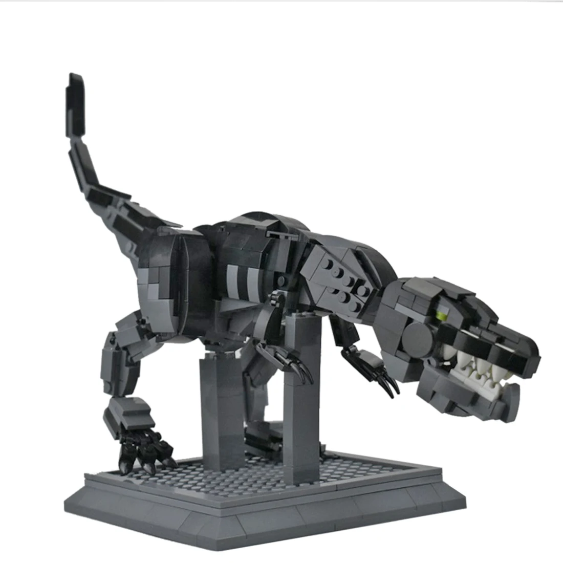 

596Pcs MOC Giant Dinosaur Assembly Model Small Particle Building Blocks Educational Toy Set - Black