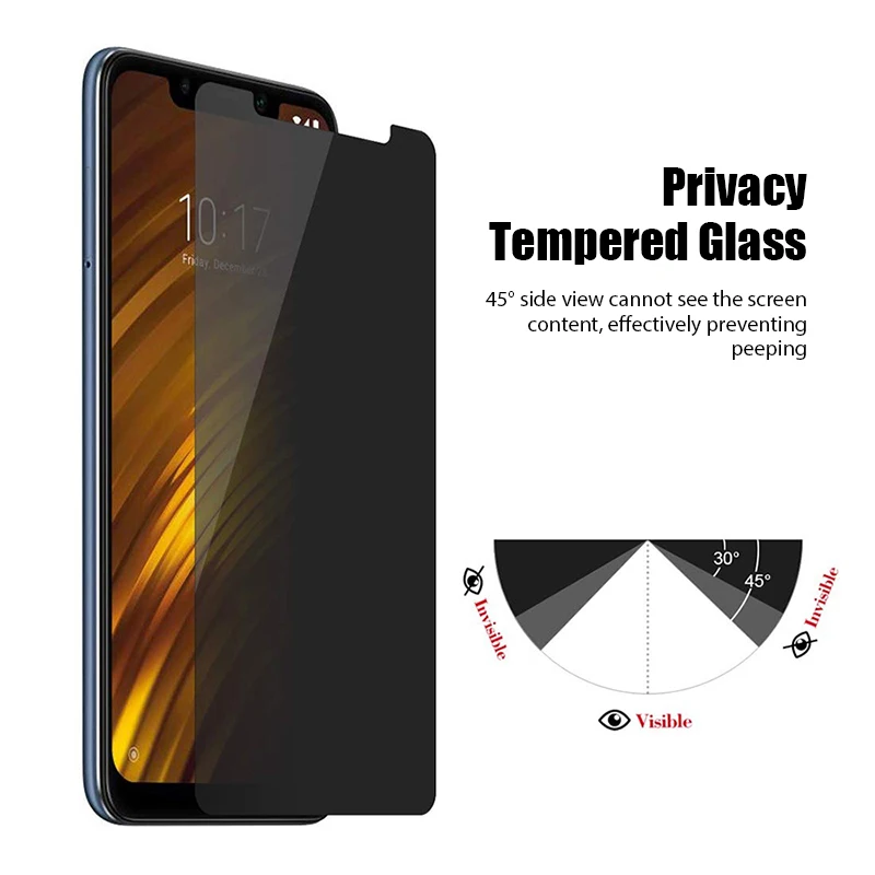 Антишпионское закаленное стекло для Xiaomi Redmi Note 8 7 6 Pro 8T 5 пленка на 9 4G 5G Защитная