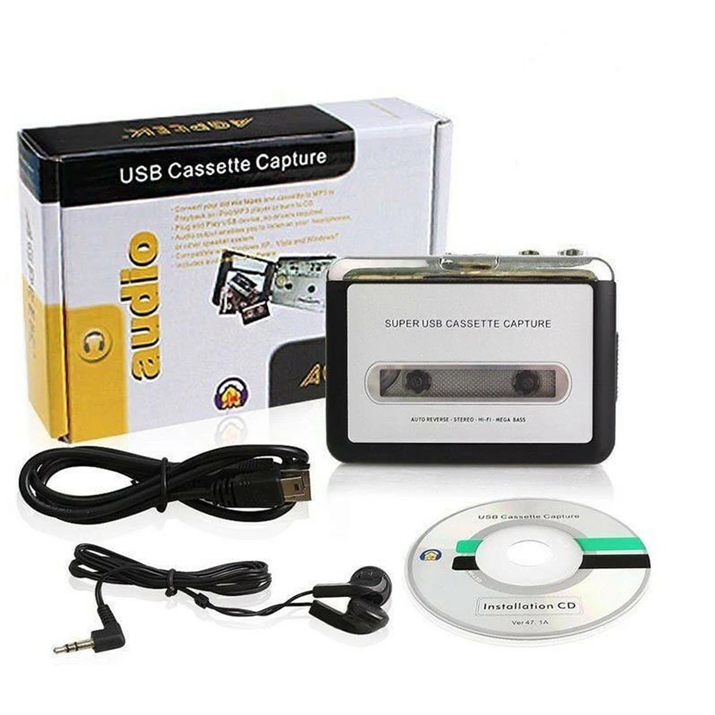Аудио рекордер музыкальная Лента USB для ноутбука многофункциональный портативный домашний MP3 конвертер цифровой захват кассетный плеер супер