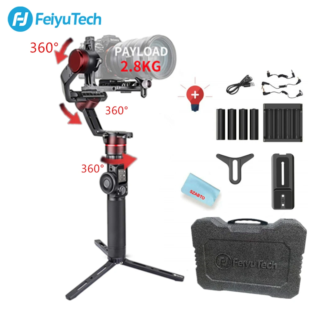FeiyuTech AK2000 3 Axis Camera Handheld Gimbal Stabilizer MaxLoad 2.8KG