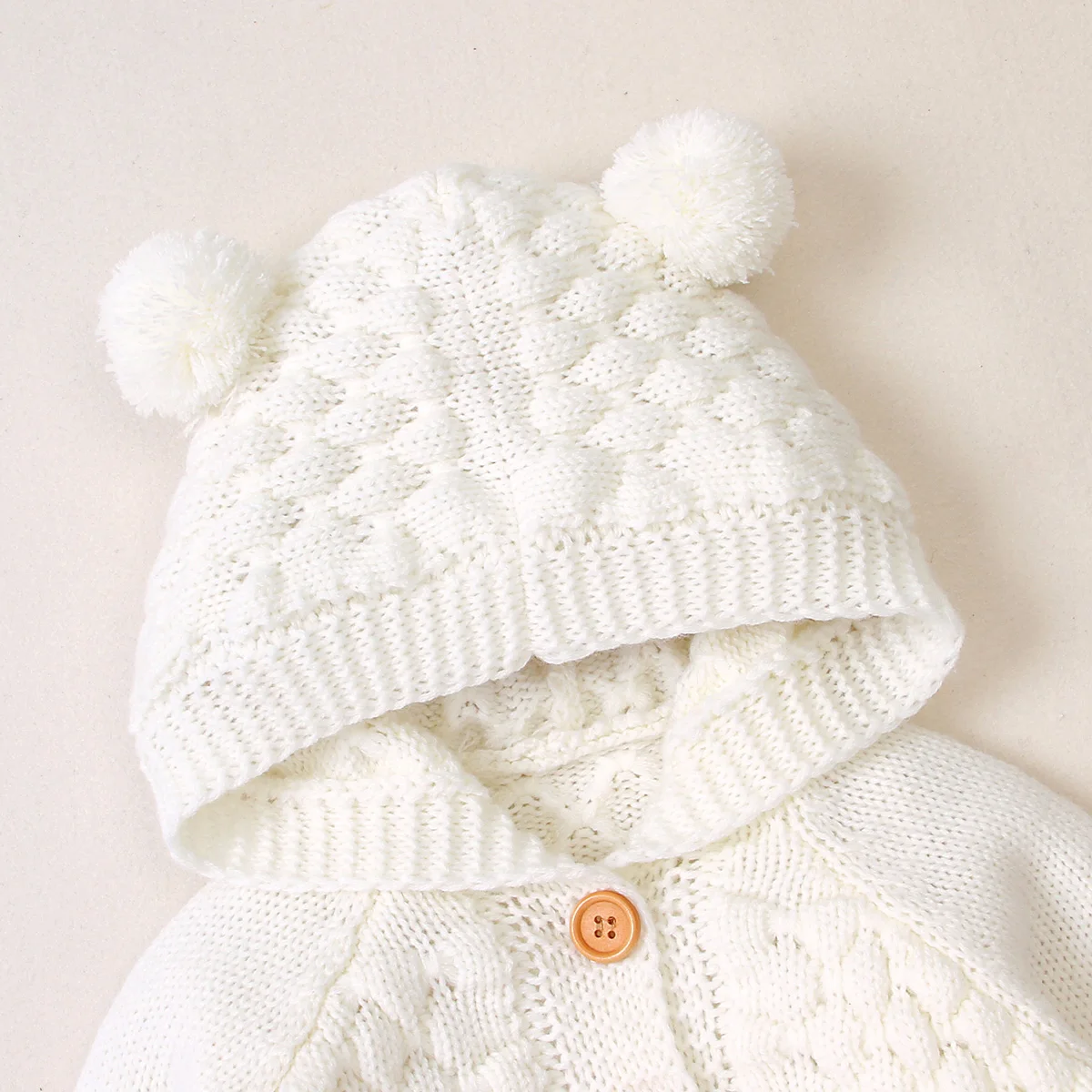 Осень-зима, Свитера для маленьких детей носки для новорожденных Детский, для маленьких мальчиков и девочек одежда Однотонный свитер 3D шерстяной вязаный свитер с капюшоном на возраст от 0 до 24 месяцев